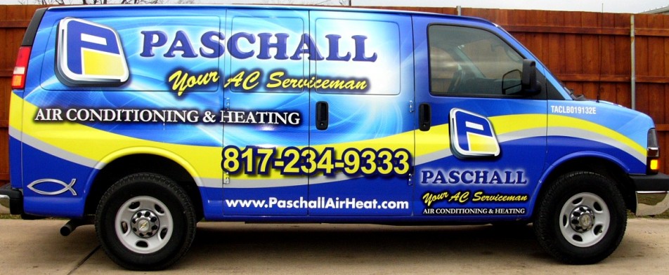 HVAC Installation Van, Paschall Heat and Air - Keller, TX - Dallas Fort Worth Area HVAC services